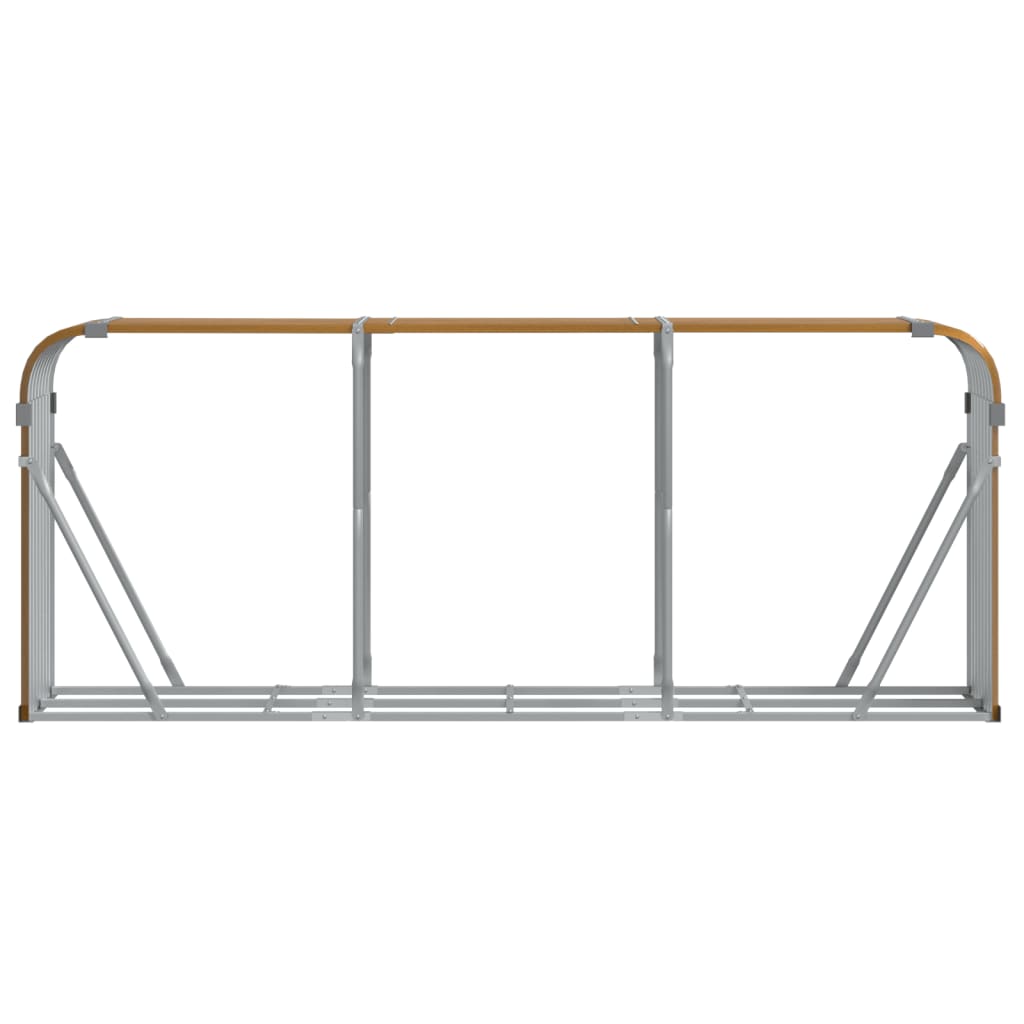 Log Holder Wood Look 234x45x100 cm Galvanised Steel