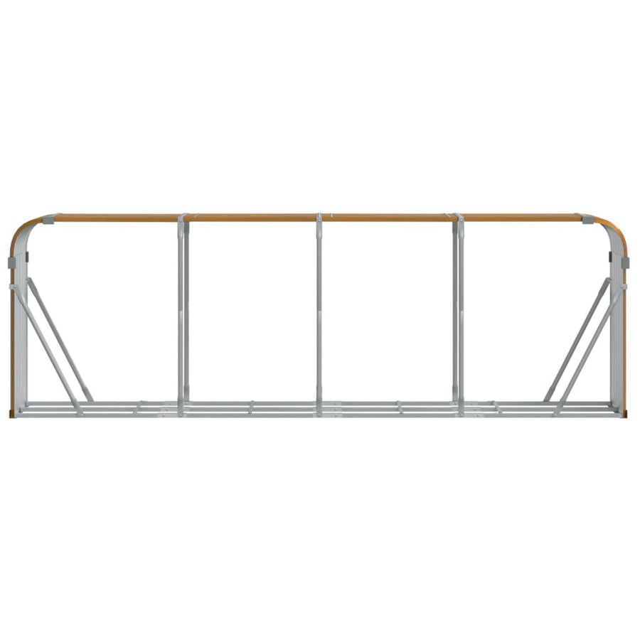 Log Holder Wood Look 300x45x100 cm Galvanised Steel