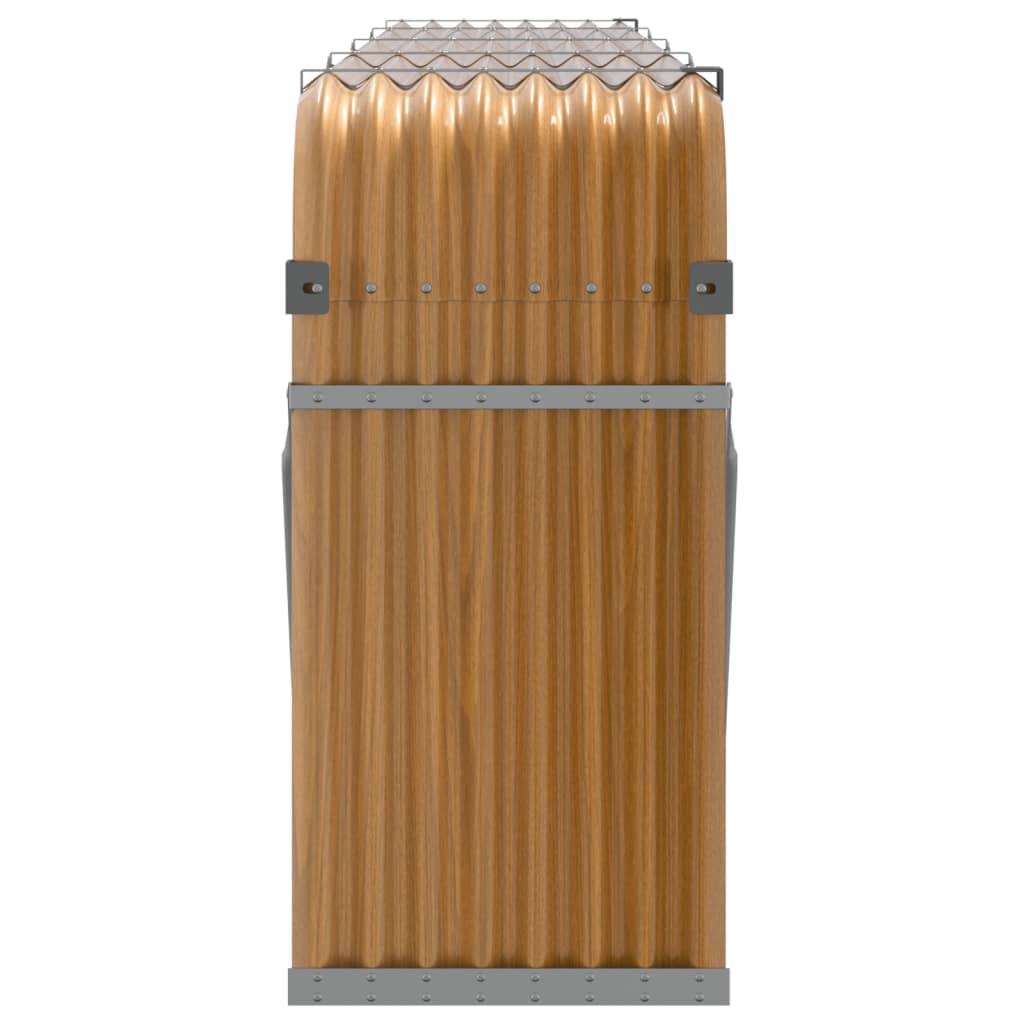 Log Holder Wood Look 300x45x100 cm Galvanised Steel