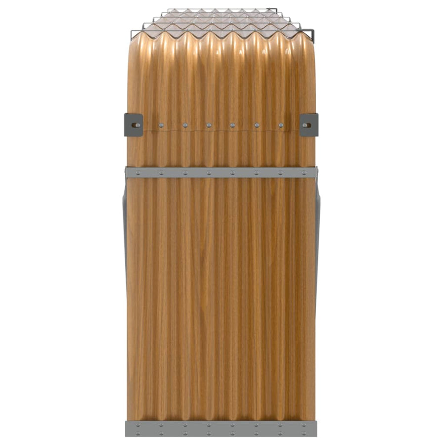 Log Holder Wood Look 300x45x100 cm Galvanised Steel