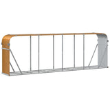 Log Holder Wood Look 300x45x100 cm Galvanised Steel - Rear View