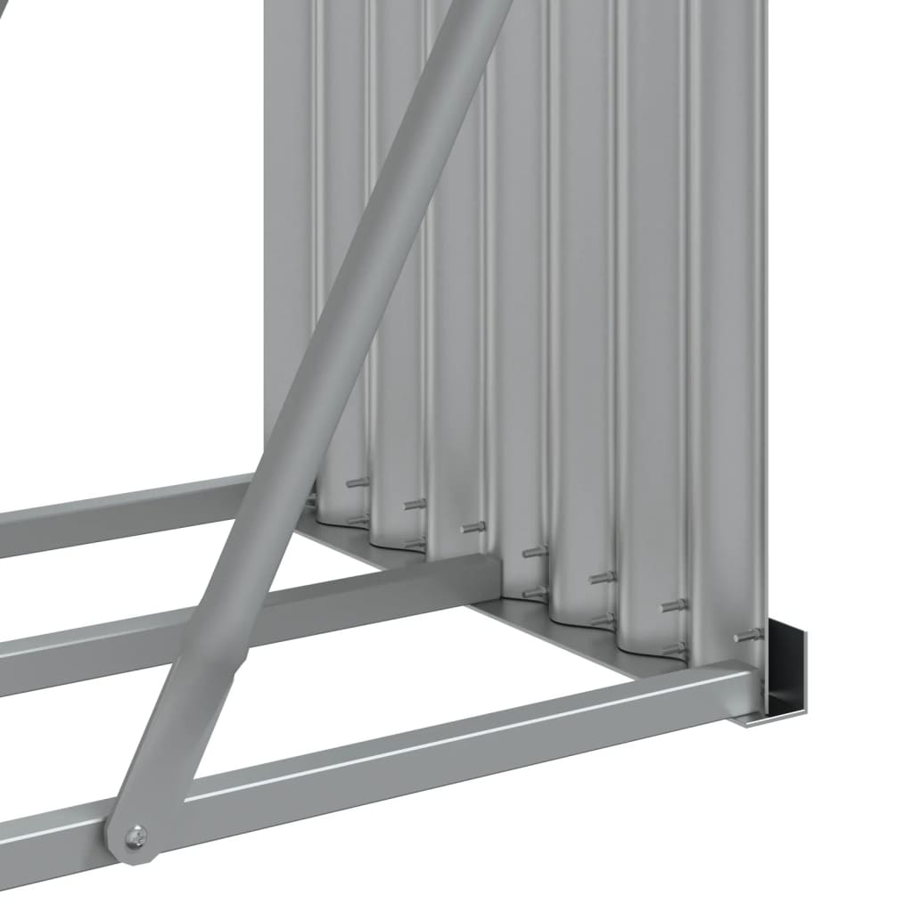 Log Holder Wood Look 300x45x100 cm Galvanised Steel