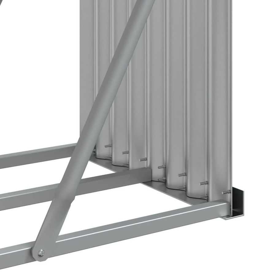 Log Holder Wood Look 300x45x100 cm Galvanised Steel