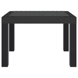 Garden Table Anthracite 59x47x40 cm PP - Side View
