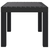 Garden Table Anthracite 59x47x40 cm PP - Top-Down View