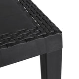 Garden Table Anthracite 59x47x40 cm PP - Rear View