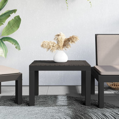 Garden Table Anthracite 59x47x40 cm PP