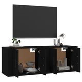 2 Piece Wall-mounted TV Cabinet Set Black 57x34,5x40 cm