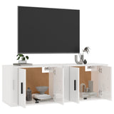 2 Piece Wall-mounted TV Cabinet Set High Gloss White 57x34,5x40 cm - Side View
