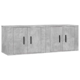 Wall-mounted TV Cabinets 2 pcs Concrete Grey 57x34.5x40 cm - Front View
