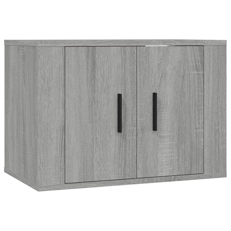 2 Piece Wall-mounted TV Cabinet Set Grey Sonoma 57x34,5x40 cm