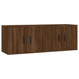 Wall-mounted TV Cabinets 2 pcs Brown Oak 57x34.5x40 cm - Front View
