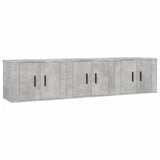 Wall-mounted TV Cabinets 3 pcs Concrete Grey 57x34.5x40 cm
