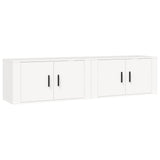 2 Piece Wall-mounted TV Cabinet Set White 80x34,5x40 cm