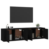 Wall-mounted TV Cabinets 2 pcs Black 80x34.5x40 cm
