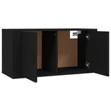 Wall-mounted TV Cabinets 2 pcs Black 80x34.5x40 cm - 45-Degree Angle