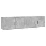 Wall-mounted TV Cabinets 2 pcs Concrete Grey 80x34.5x40 cm