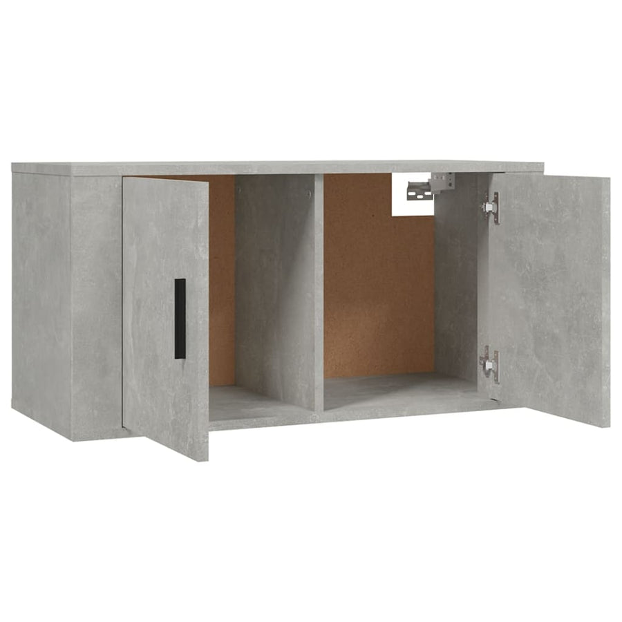 2 Piece Wall-mounted TV Cabinet Set Concrete Grey 80x34,5x40 cm