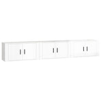 Wall-mounted TV Cabinets 3 pcs High Gloss White 80x34.5x40 cm