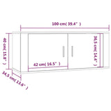 Wall-mounted TV Cabinets 2 pcs White 100x34.5x40 cm - Extra Image