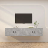 Wall-mounted TV Cabinets 2 pcs Concrete Grey 100x34.5x40 cm