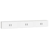 Wall-mounted TV Cabinets 3 pcs White 100x34.5x40 cm - Front View