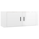 Wall-mounted TV Cabinets 3 pcs High Gloss White 100x34.5x40 cm - Top-Down View