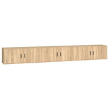 Wall-mounted TV Cabinets 3 pcs Sonoma Oak 100x34.5x40 cm - Front View