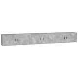 Wall-mounted TV Cabinets 3 pcs Concrete Grey 100x34.5x40 cm - Front View