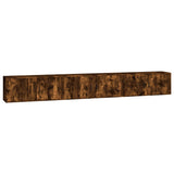 Wall-mounted TV Cabinets 3 pcs Smoked Oak 100x34.5x40 cm - Front View