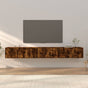Wall-mounted TV Cabinets 3 pcs Smoked Oak 100x34.5x40 cm