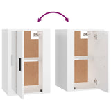 3 Piece TV Cabinet Set High Gloss White Engineered Wood - Close-Up Angle