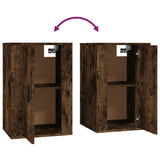 3 Piece TV Cabinet Set Smoked Oak Engineered Wood - Close-Up Angle