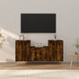 3 Piece TV Cabinet Set Smoked Oak Engineered Wood