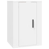 2 Piece TV Cabinet Set White Engineered Wood - Rear View