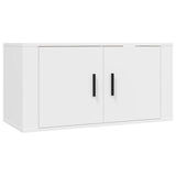3 Piece TV Cabinet Set White Engineered Wood - Top-Down View