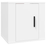 3 Piece TV Cabinet Set White Engineered Wood - Rear View