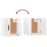 3 Piece TV Cabinet Set High Gloss White Engineered Wood - Close-Up Angle