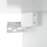 3 Piece TV Cabinet Set High Gloss White Engineered Wood - Low Angle