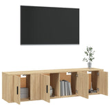 3 Piece TV Cabinet Set Sonoma Oak Engineered Wood - Side View