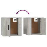 3 Piece TV Cabinet Set Concrete Grey Engineered Wood - Close-Up Angle