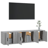 3 Piece TV Cabinet Set Grey Sonoma Engineered Wood - Side View