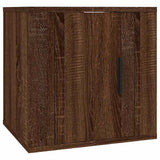 3 Piece TV Cabinet Set Brown Oak Engineered Wood - Rear View
