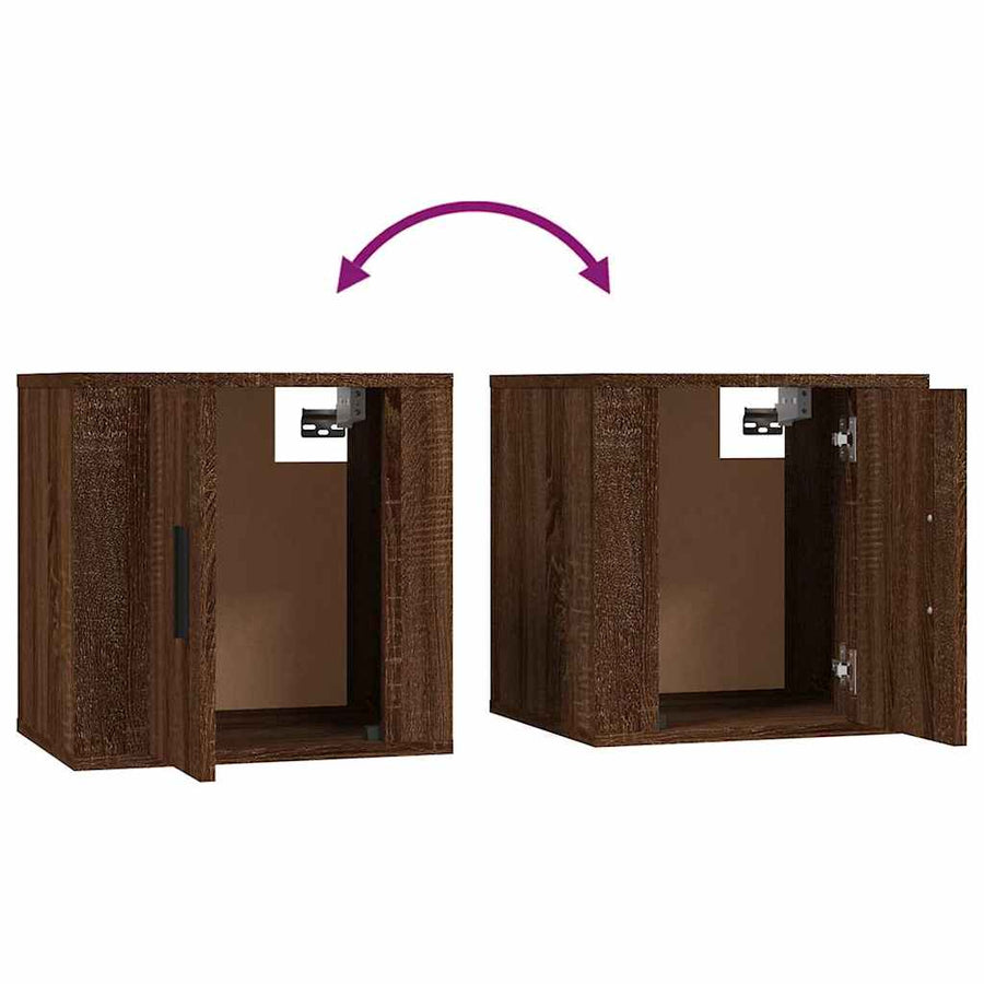 3 Piece TV Cabinet Set Brown Oak Engineered Wood