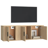 2 Piece TV Cabinet Set Sonoma Oak Engineered Wood - Side View