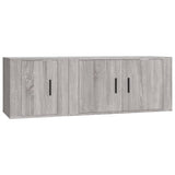 2 Piece TV Cabinet Set Grey Sonoma Engineered Wood - Front View