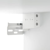 3 Piece TV Cabinet Set White Engineered Wood - Low Angle