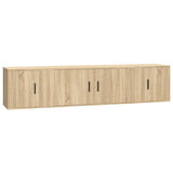 3 Piece TV Cabinet Set Sonoma Oak Engineered Wood