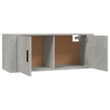 3 Piece TV Cabinet Set Concrete Grey Engineered Wood - 45-Degree Angle