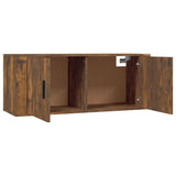3 Piece TV Cabinet Set Smoked Oak Engineered Wood - 45-Degree Angle